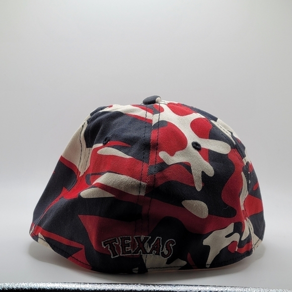 Texas Rangers Red White Blue Camo Sz S/M Ball Cap - Picture 5 of 10
